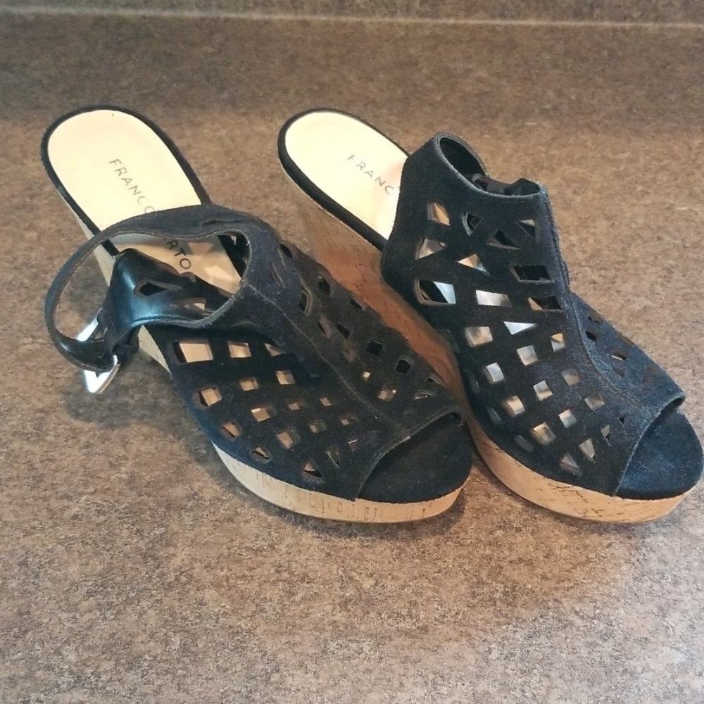Franco Sartp black wedge